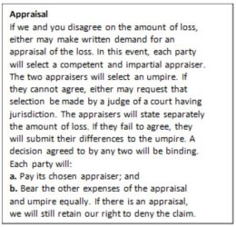 Insurance Appraisal Process New Hope Claims